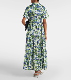 Erdem Floral tiered cotton poplin midi dress