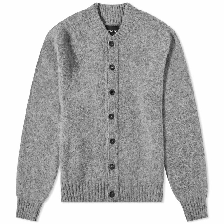 Photo: Howlin by Morrison Men's Howlin' Four Eyes Baseball Cardigan in Medium Grey