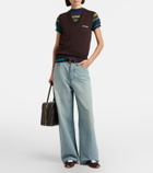 Miu Miu Logo virgin wool sweater vest