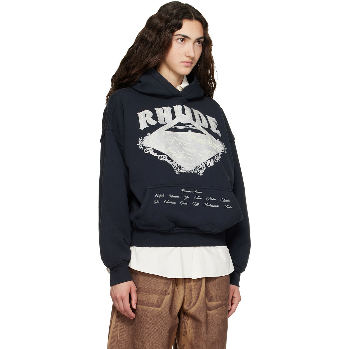 Rhude Black Dakar Convoy Hoodie