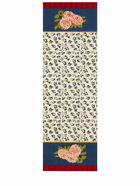 LISA CORTI Dark Blue Leopard Stripes Runner