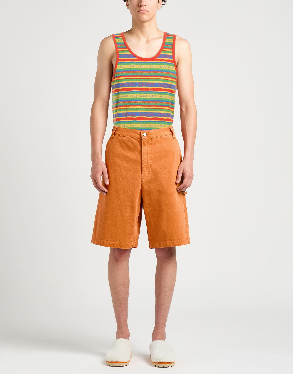 Kenzo Mens Tank top in Tomato red
