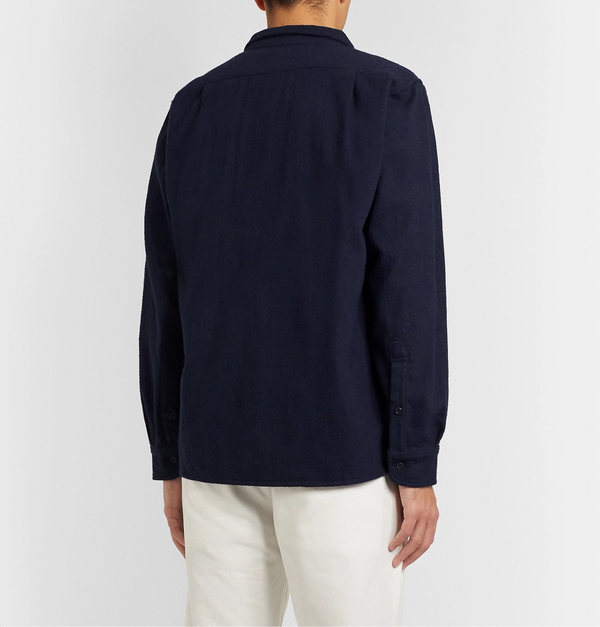 Tempus Now - Wool and Cotton-Blend Shirt - Blue