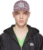 Versace Pink & Black 'La Greca' Baseball Cap