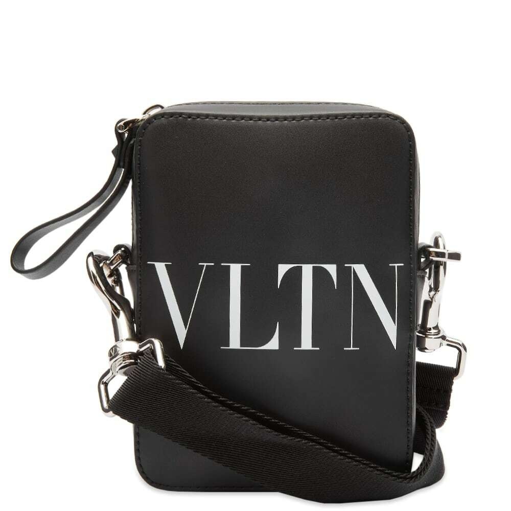 Valentino Men's VLTN Cross Body Bag in Black/White Valentino