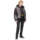 Versace Jeans Couture Black and White Down Hooded Jacket