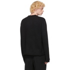 Jil Sander Black Wool and Silk Metal Decoration Sweater