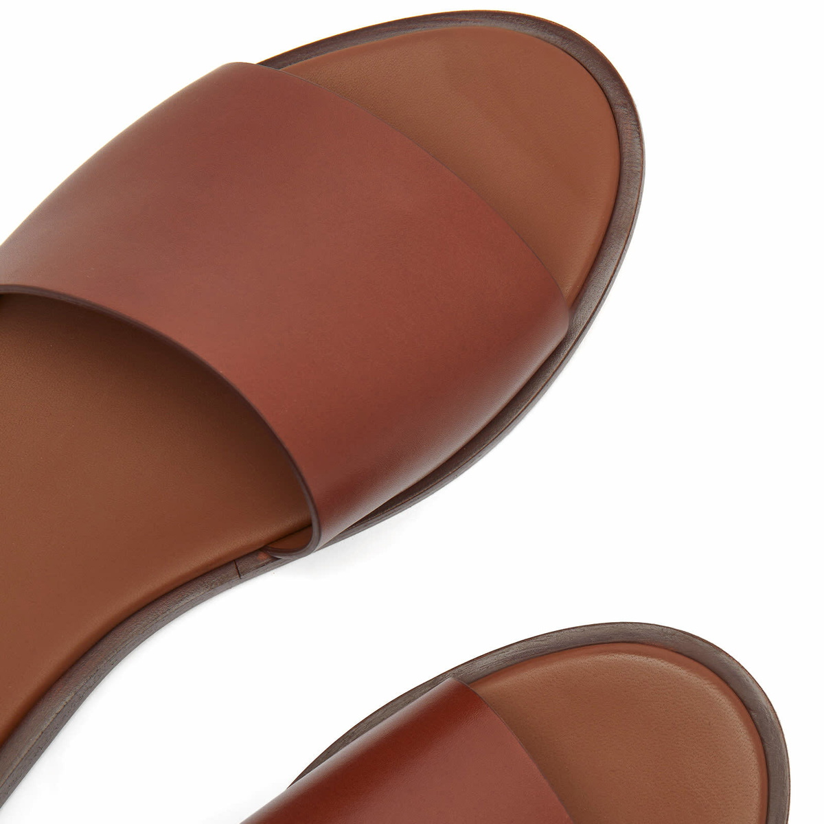 Woman by Common Projects Women's Leather Slides in Brown