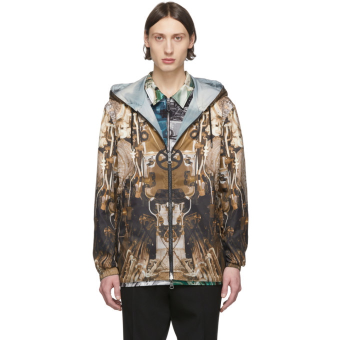 Photo: Burberry Reversible Brown Submarine Print Anorak Jacket