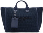 Dolce & Gabbana Navy Shopping Tote