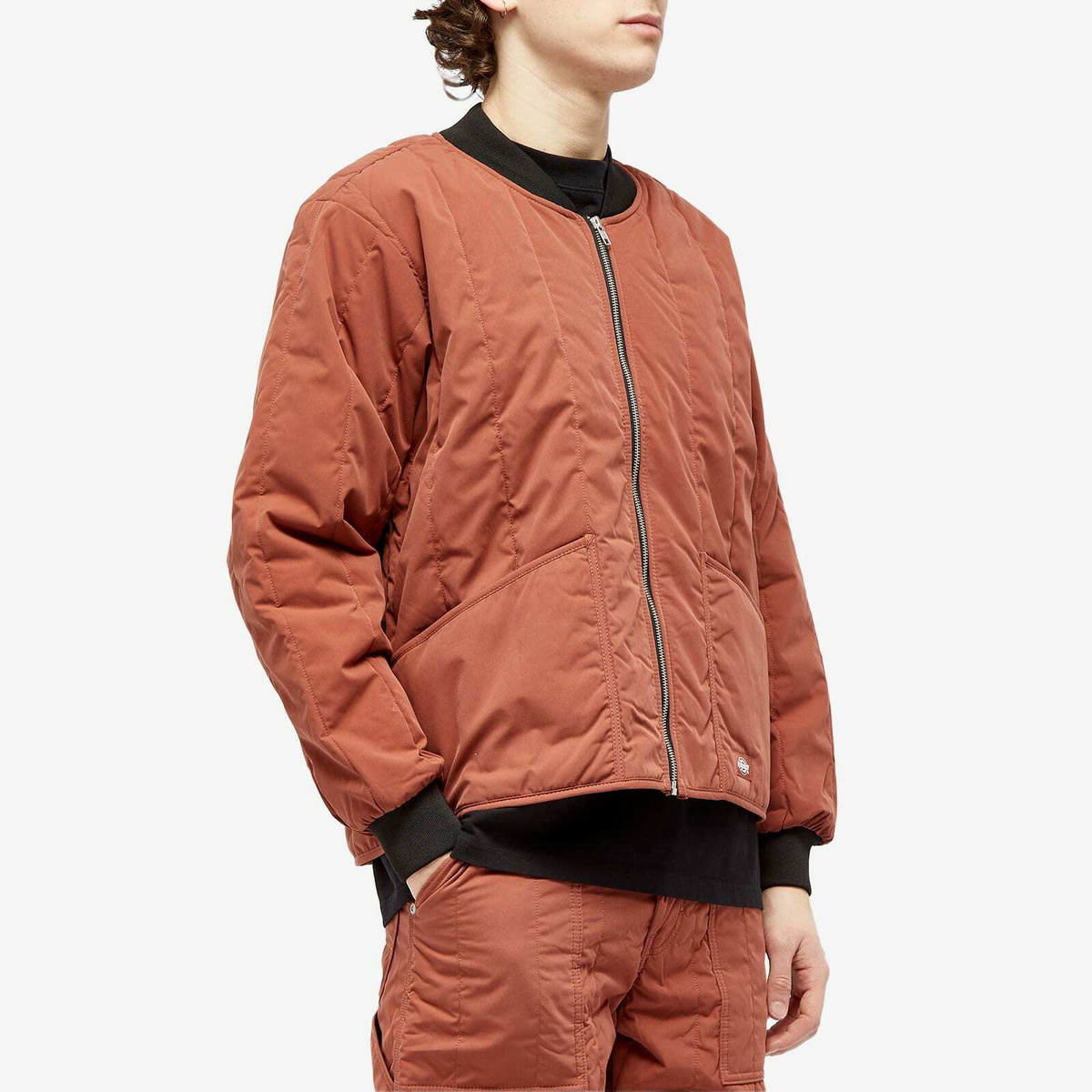 Dickies Men's Premium Collection Quilted Jacket in Mahogany