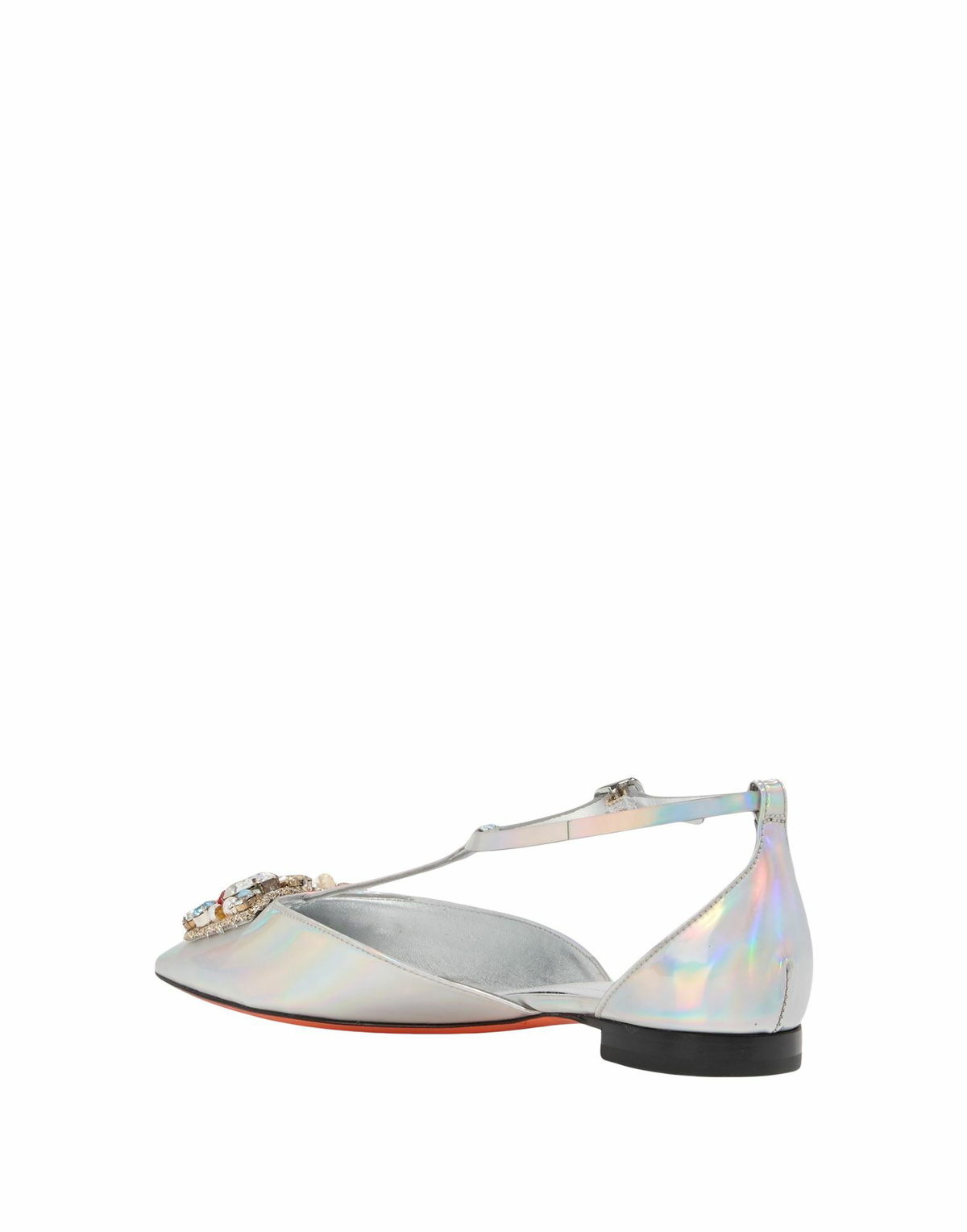 Santoni Womens Ballet flats in Silver