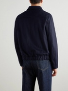 Incotex - Virgin Wool-Blend Bomber Jacket - Blue