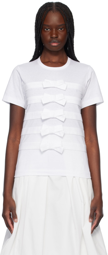 Photo: Comme des Garçons Girl White Cotton Jersey T-shirt