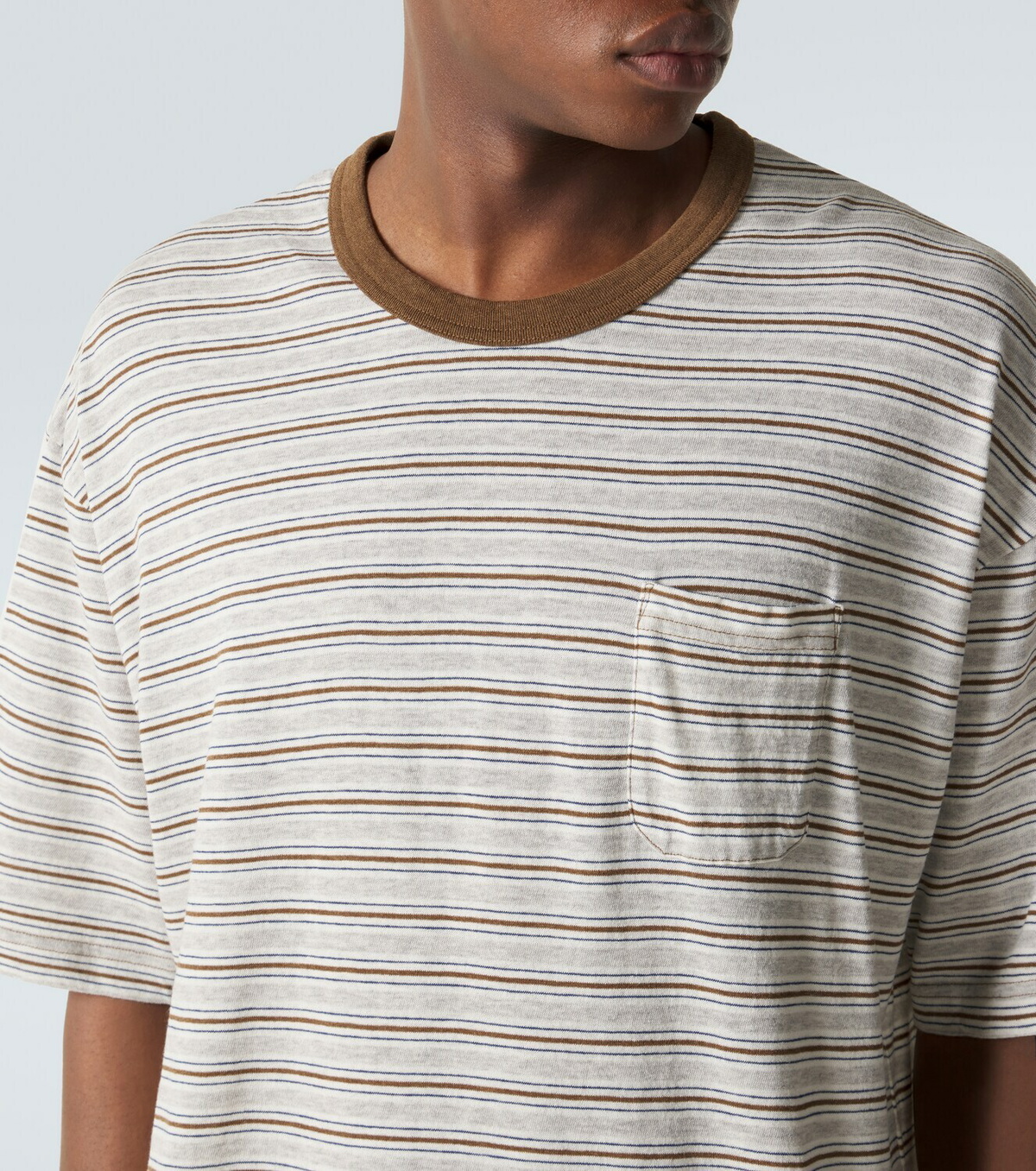 Visvim Mondo Border wool and cotton T-shirt