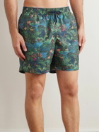 Derek Rose - Maui Straight-Leg Mid-Length Printed Swim Shorts - Blue