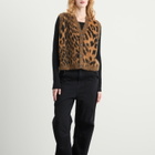 Aries Women's Brushed Leopard Vest in Brown