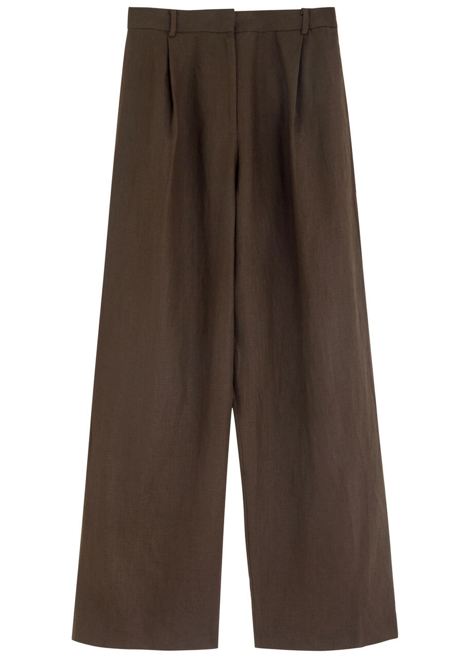 Faithfull The Brand Stevie Linen Trousers Brown