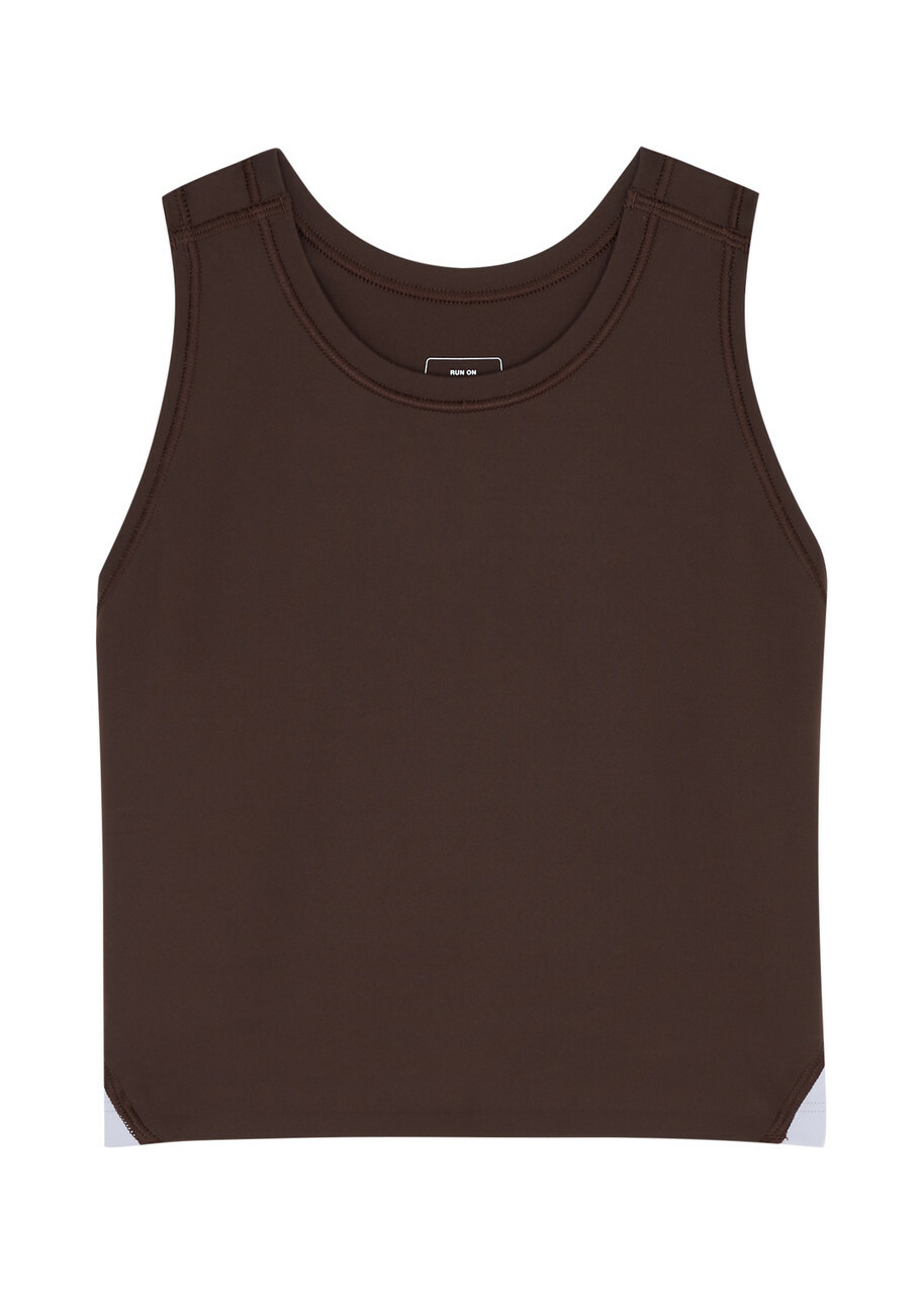 ON Movement Stretch-jersey bra top Brown