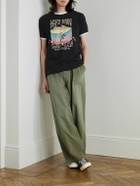 KAPITAL - Hard Rain Sundance Printed Cotton-Jersey T-Shirt - Black