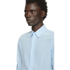 Valentino Blue Silk Crepe Shirt