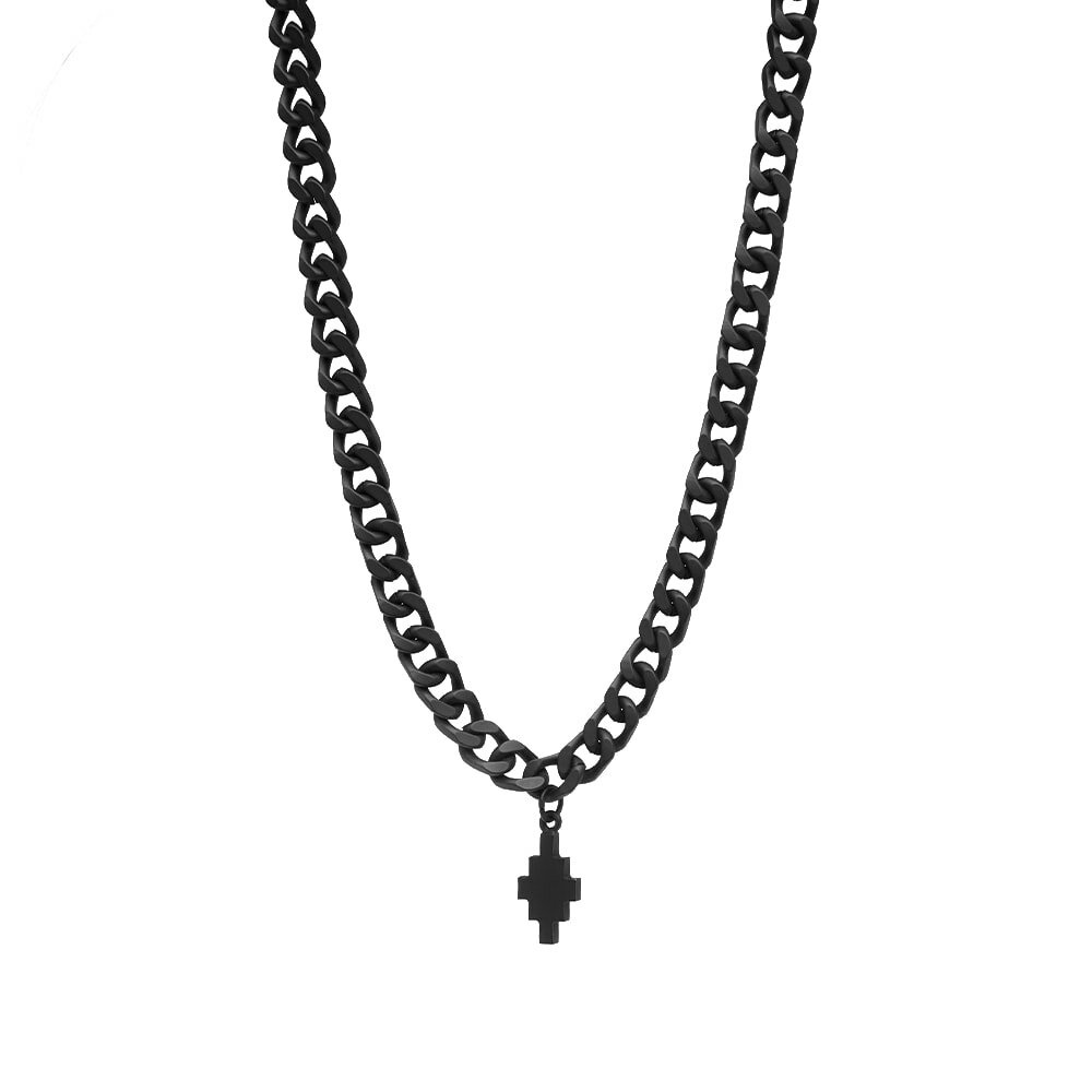 Photo: Marcelo Burlon Men's Cross Necklace in Black