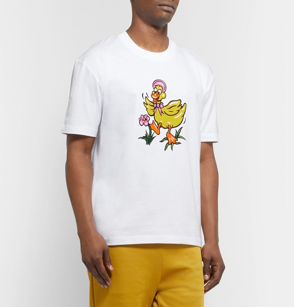 Mcq By Alexander Mcqueen Printed Cotton-jersey T-shirt In Light