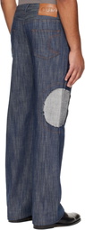 Edward Cuming Navy Circle Window V01s Jeans