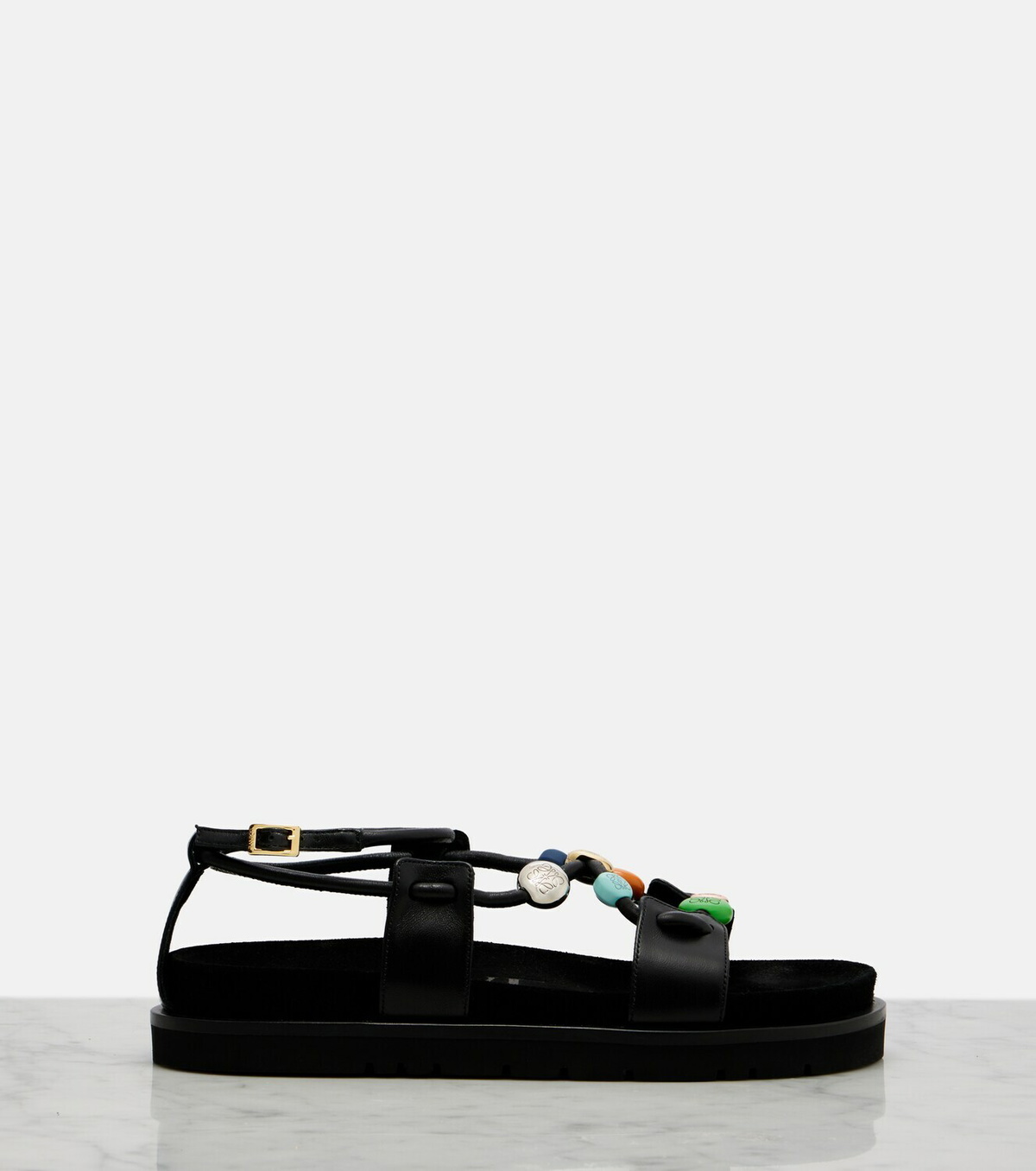 Loewe Paula's Ibiza Pebble Beads leather sandals