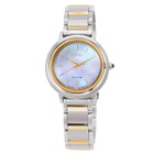 Citizen L Eco-Drive Mother of Pearl Dial Two-Tone Ladies Watch EM1104-83D