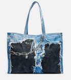 Acne Studios Trompe-l'oeil denim tote bag