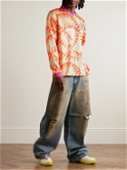 Acne Studios - Erwin Printed Satin-Jacquard Polo Shirt - Orange