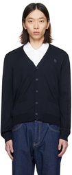 Maison Kitsuné Navy Bold Fox Head Cardigan