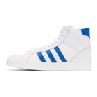 adidas Originals White and Blue Basket Profi Sneakers