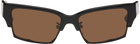 Eckhaus Latta SSENSE Exclusive Black & Brown 'The Club' Sunglasses