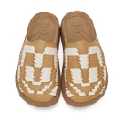 Malibu Sandals Tan and Off-White Vegan Leather and Hemp Tunderbird Sandals