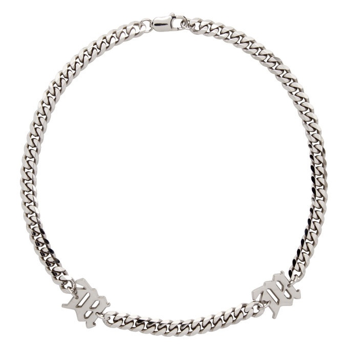 MISBHV Silver Curb Link Choker Necklace