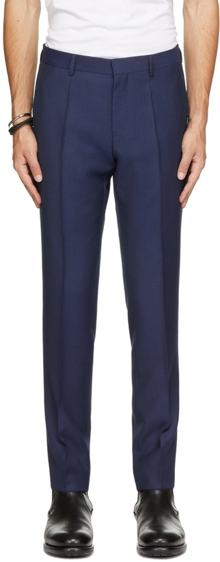 Photo: Boss Navy Virgin Wool Genius5 Trousers