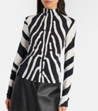 Ferragamo Zebra-print top