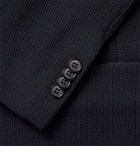 Giorgio Armani - Navy Slim-Fit Virgin Wool-Blend Seersucker Suit Jacket - Blue