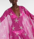 Valentino Printed silk chiffon kaftan