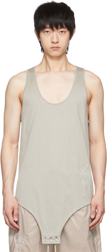 Photo: Rick Owens Grey Champion Edition Basketball Tank Top