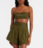 Adriana Degreas Cotton-blend bandeau top