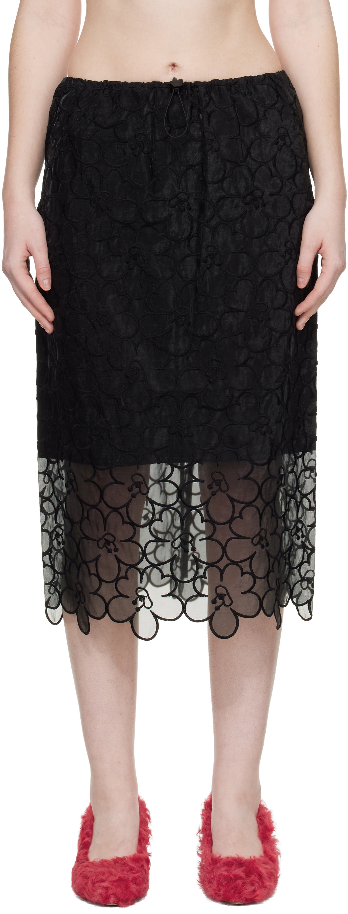Cecilie Bahnsen Black CBbria Midi Skirt