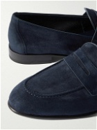 Brioni - Suede Penny Loafers - Blue