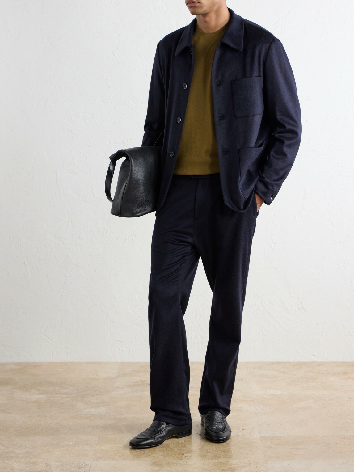 Barena - Straight-Leg Cashmere Trousers - Blue