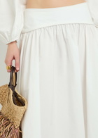 Zimmermann Gathered Cotton-poplin Midi Skirt Ivory
