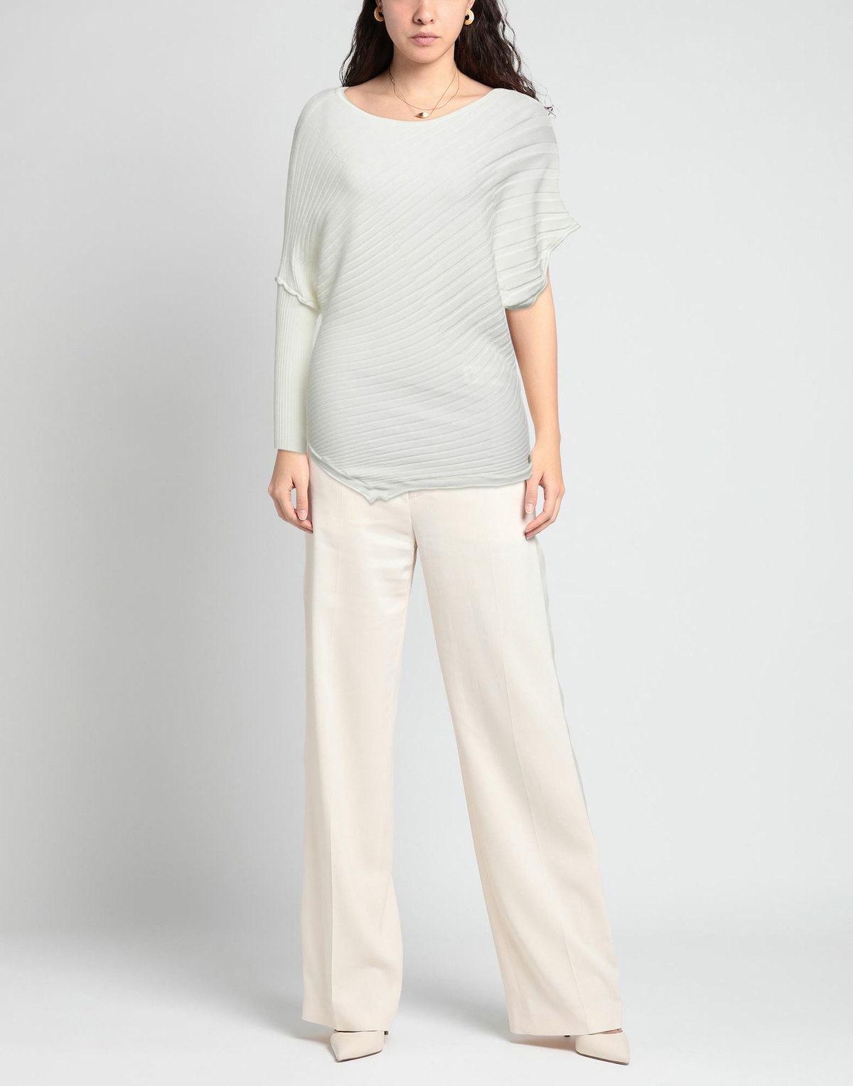 Manila Grace Womens Sweater in Off white