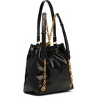BALMAIN Black Pulse Calfskin Leather Backpack