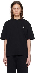 AMI Paris Black Crewneck T-Shirt